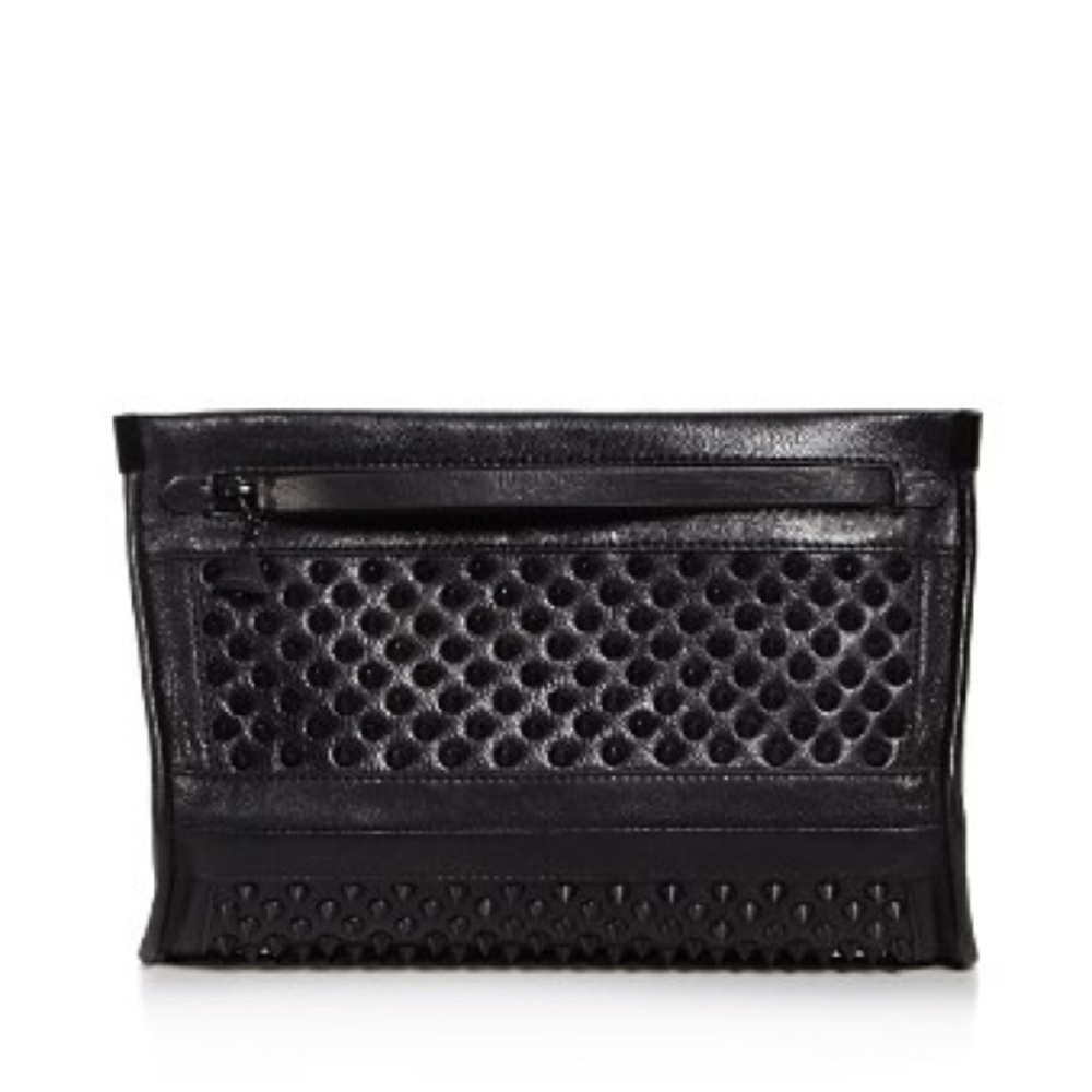 Golden Lane Bloomingdale's Studded Clutch. Handle slightly worn out